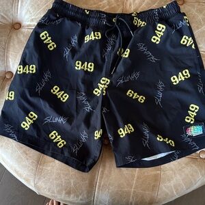 Slunks 949 Volleyball Men's Black Athletic Shorts Size L